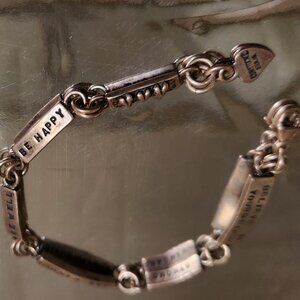 Comstock Sterling Silver Inspirational Engravement Bracelet Vintage USA